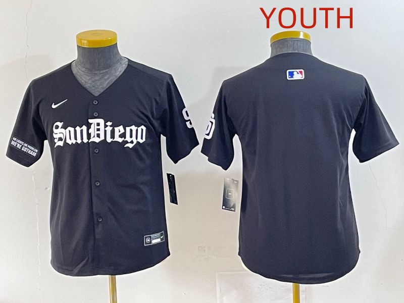 Youth 2025 San Diego Padres Blank Black Five generations Joint Name Nike MLB Jersey style 5